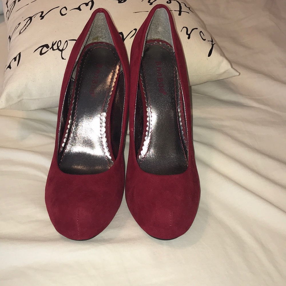Bamboo Red Pump Heels